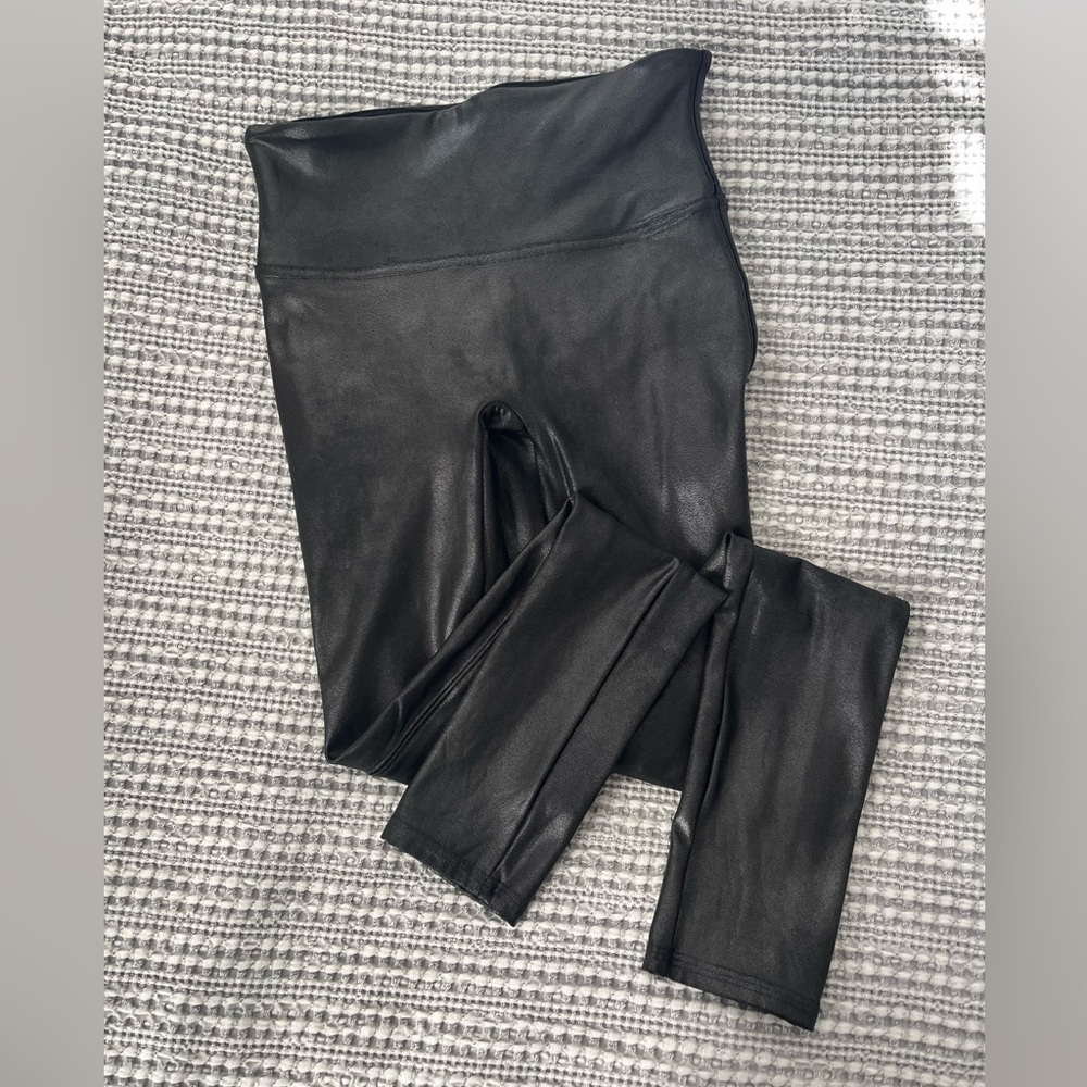 Spanx Faux Leather Leggings - Petite